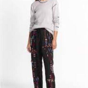 NWT  JOHNNY WAS Campo Embroidered Drawstring Straight Leg Pants